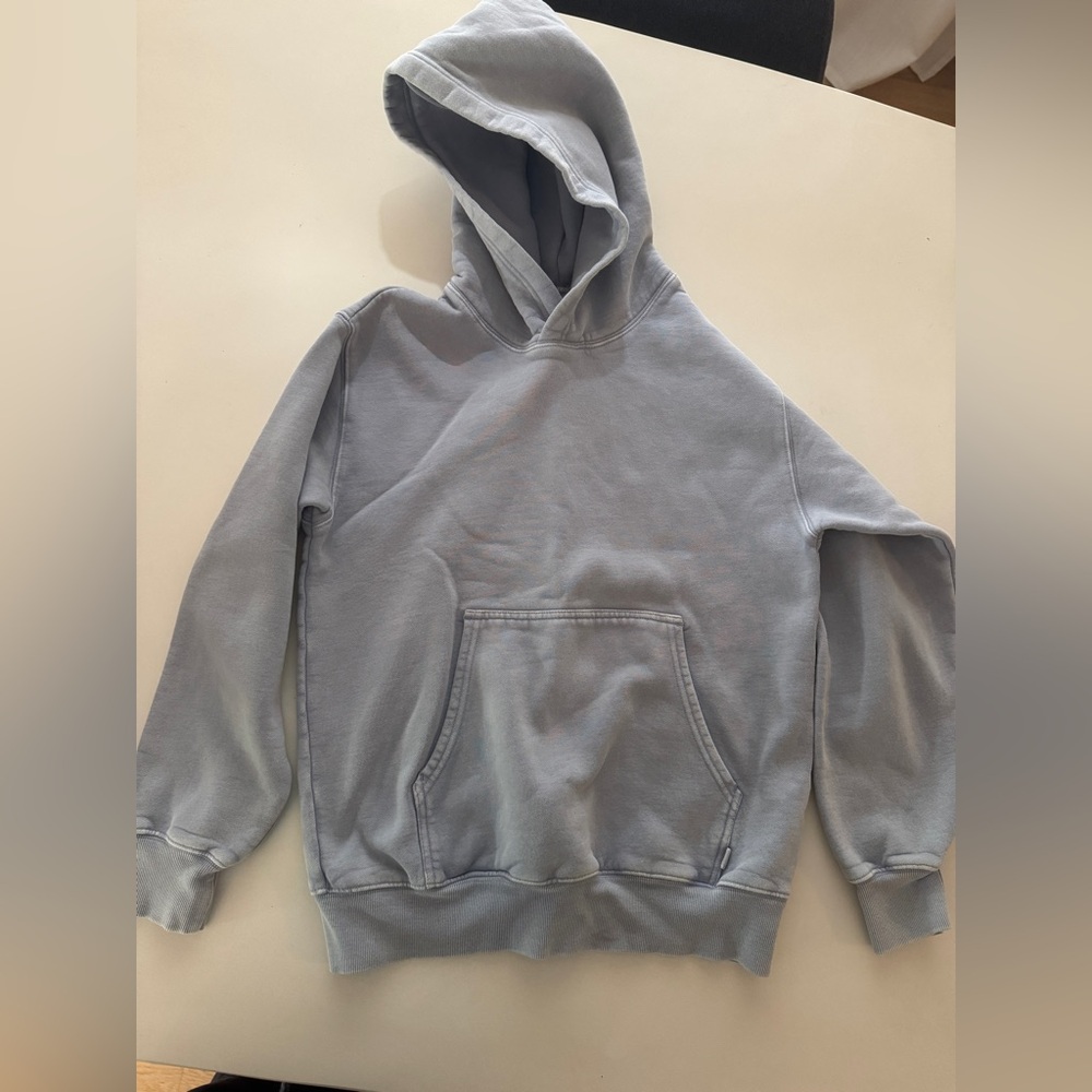 TNA washed blue hoodie